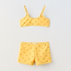 Zara Girls 2pc Yellow Polka Dot Swimwear(Size 9-10yrs)